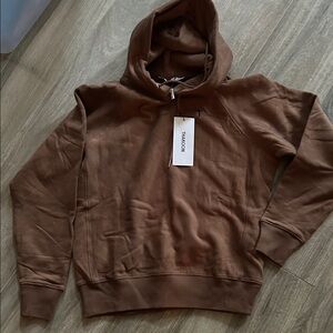 Thakoon Chocolate Brown Hoodie size small NWT
